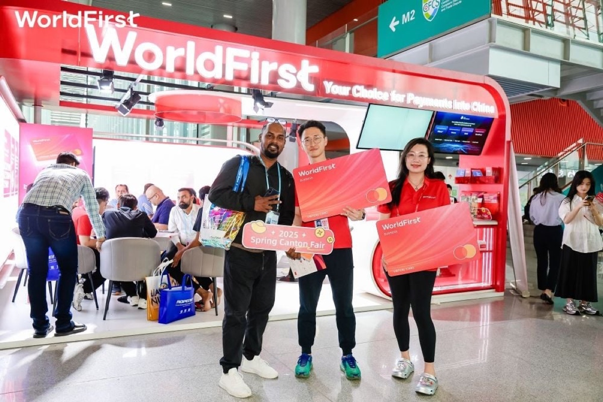 WorldFirst team at their Canton Fair booth